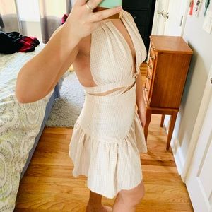 Shein 2 piece connected checkered skirt and top M